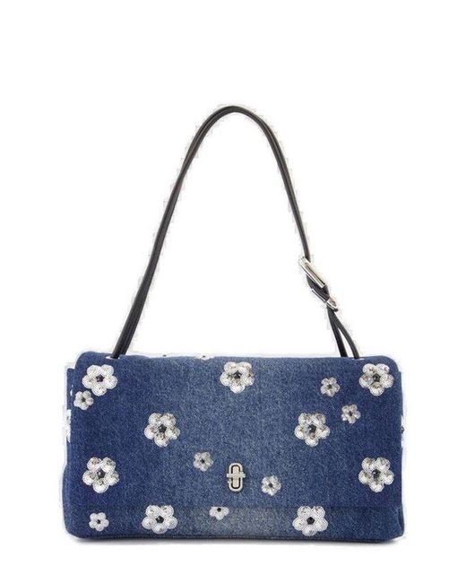 Marc Jacobs Blue The Sequin Daisy Denim Large Dual Bag