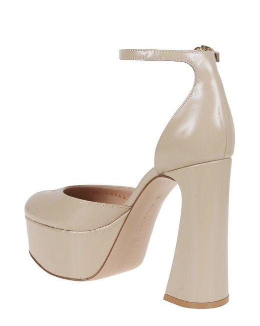 Gianvito Rossi Natural Nuit Ankle Strap Pumps