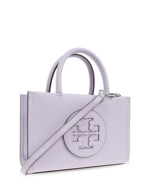 Tory Burch Purple Ella Bio Mini Top Handle Bag