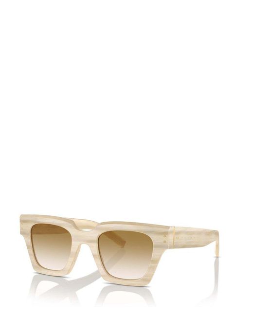 Dolce & Gabbana Natural Square Frame Sunglasses for men