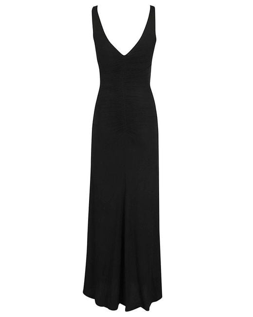 Rabanne Black Embellished V-neck Dress