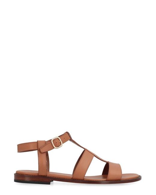 Doucal's Brown Urano Buckled Sandals