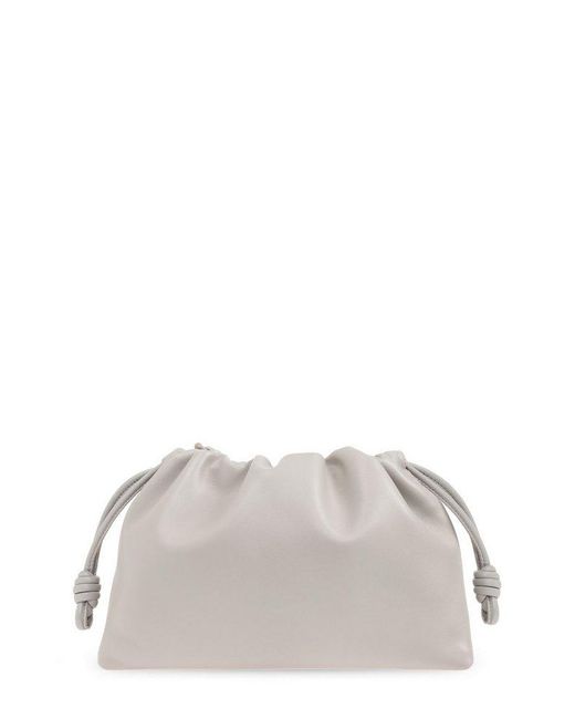 Loewe Gray Flamenco Medium Drawstring Shoulder Bag