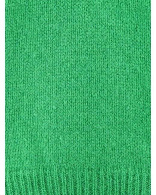 Represent Green Long Sleeved Crewneck Knitted Jumper for men