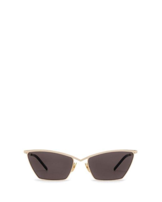 Saint Laurent Metallic Sl 637 Gold Sunglasses