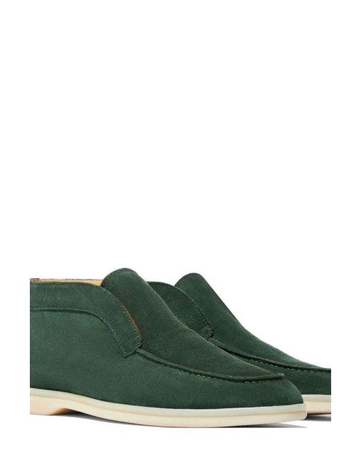 Scarosso Green Leonardo Round-toe Ankle Boots for men