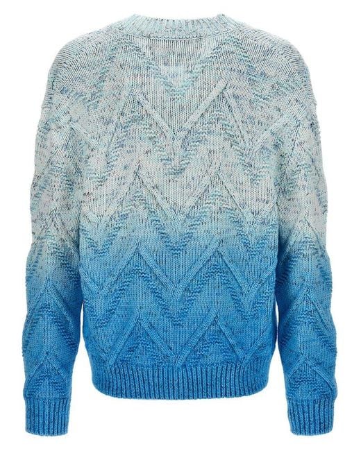 Missoni Blue Degrade Cardigan Sweater, Cardigans for men