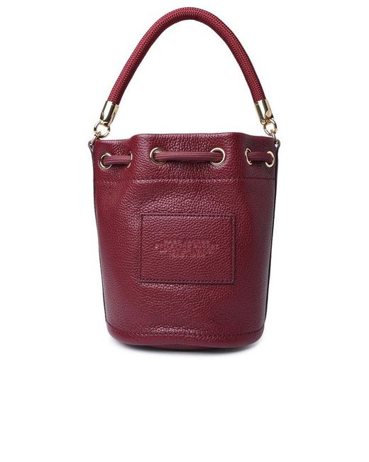 Marc Jacobs Purple Bucket' Burgundy Leather Bag