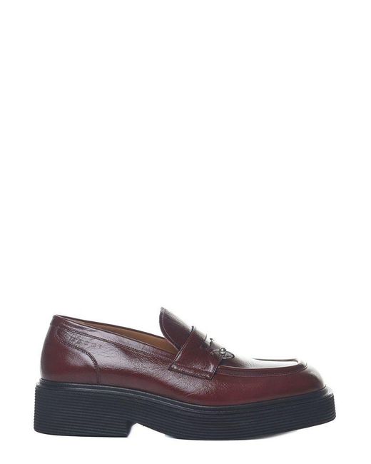marni square toe loafers