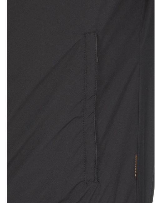 Moorer Black Dennys-stp Reversible Zipped Hooded Jacket for men