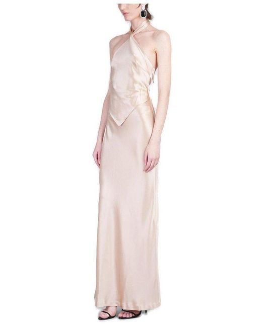 retroféte Pink Ester Halterneck Dress