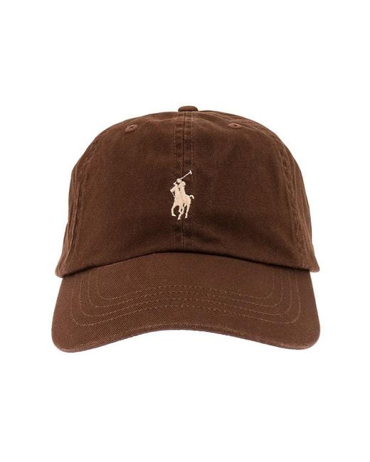 Polo Ralph Lauren Brown Pony Embroidered Curved-peak Cap for men