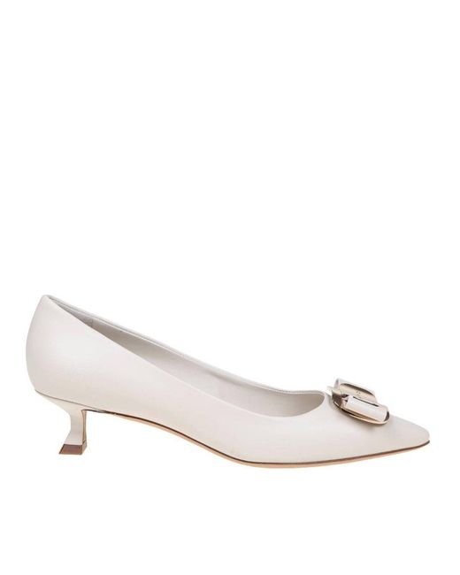 Ferragamo Natural Leather Pumps