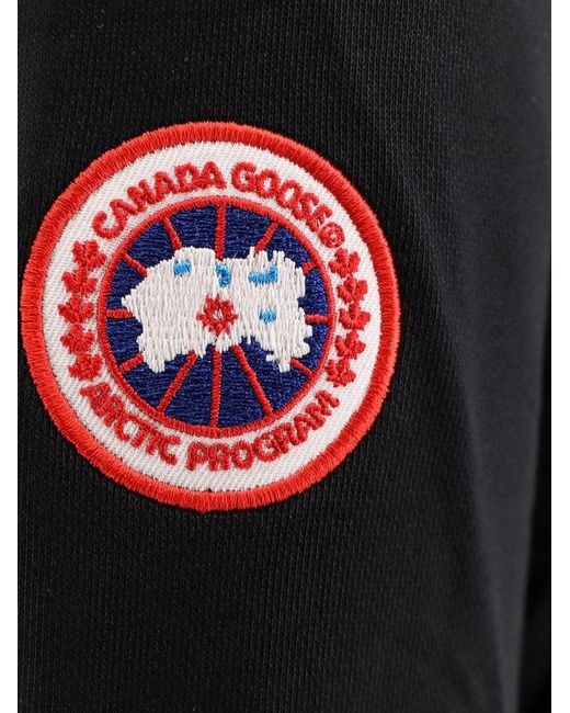 Canada Goose Blue Logo Patch Drawstring Hoodie for men
