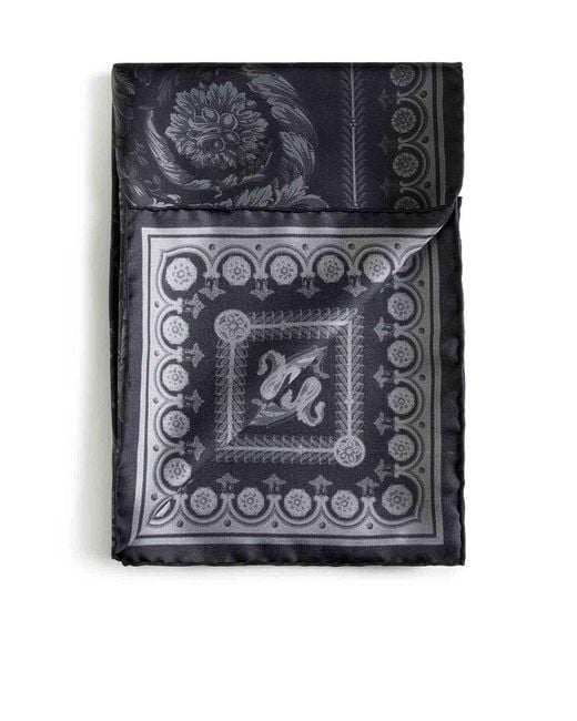 Versace Black Silk Scarfs for men