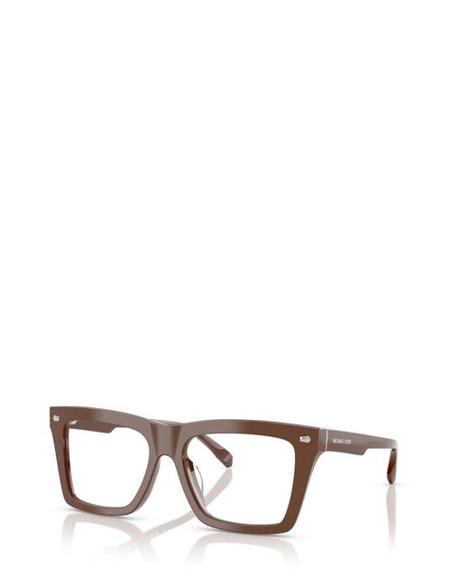 Michael Kors Brown Augusta Square Frame Glasses for men
