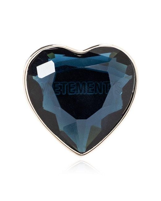 Vetements Blue Heart-shaped Ring,