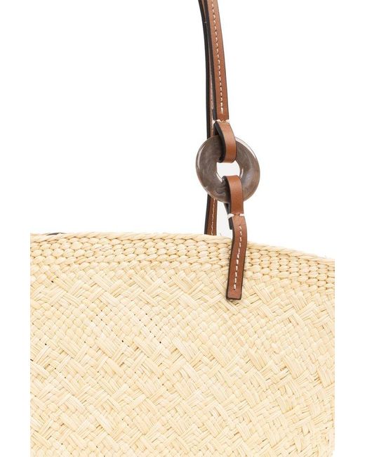 Manebí Natural X Alex Riviere Studio Cabas Iraca Palm Shoulder Bag