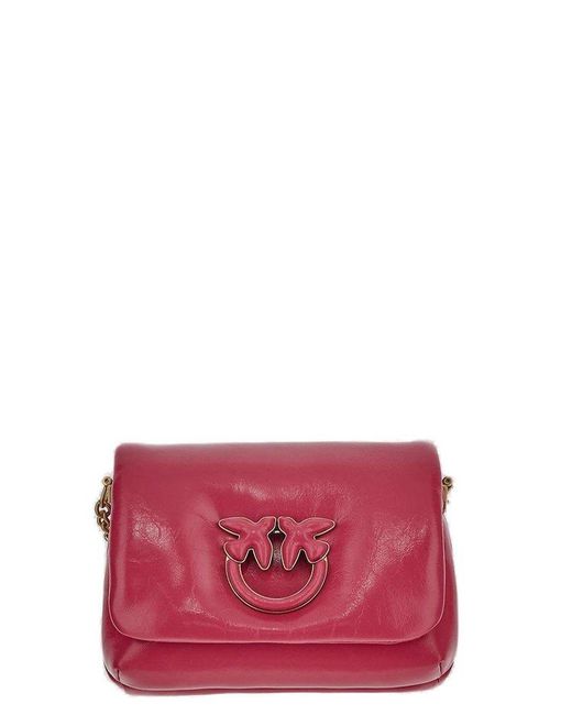 Pinko Red Baby Love Click Foldover-top Crossbody Bag