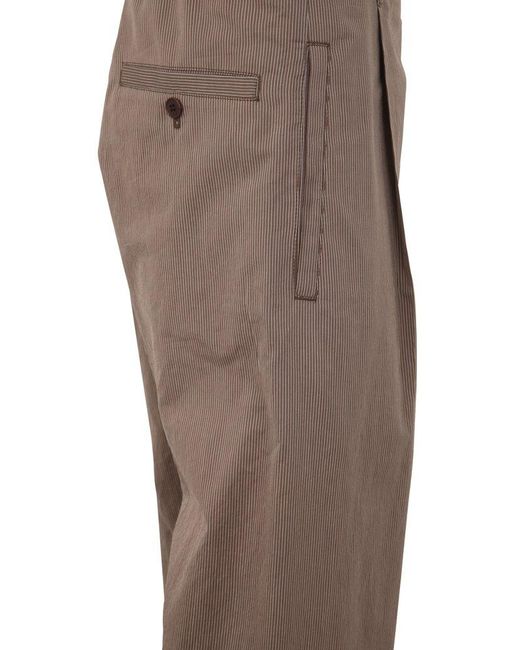 Lemaire Brown Wide Leg Belted Easy Pants for men