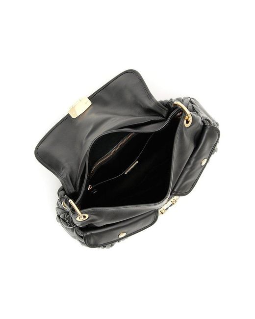 Miu Miu Black Mini Embellished Matelassé Tote Bag