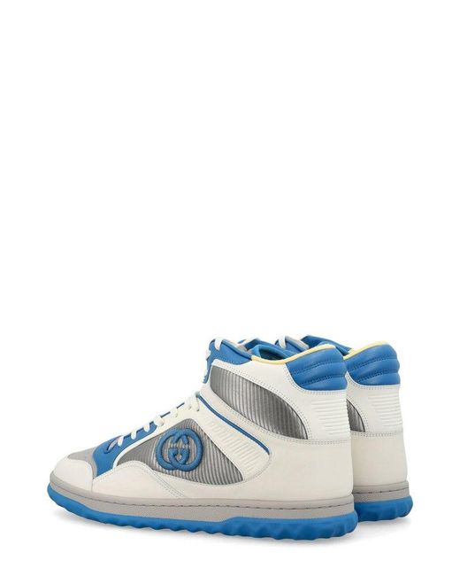 Gucci Blue Mac80 Panelled High Top Sneakers for men
