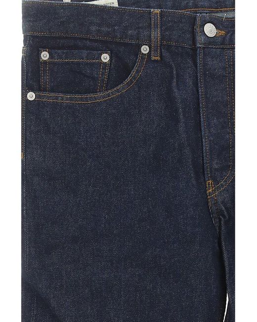 Dries Van Noten Blue Straight Leg Denim Jeans for men