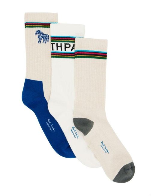 PS by Paul Smith Blue Set Of Three Socks for men
