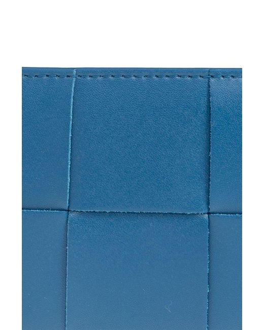 Bottega Veneta Blue Leather Card Holder for men