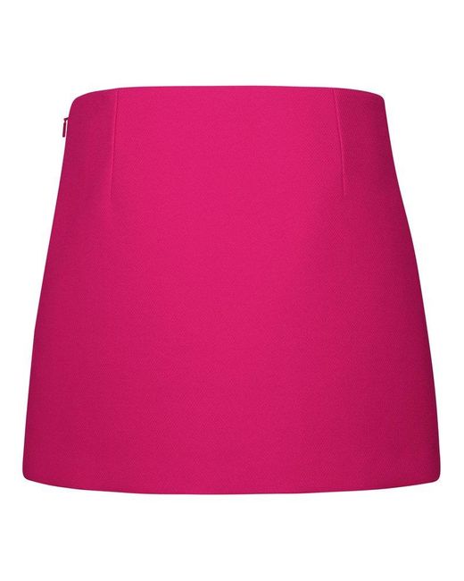 Versace Pink Fuchsia Silk Blend Miniskirt