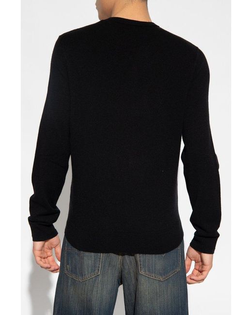 DIESEL Black K-vieri Logo-embroidered Jumper for men