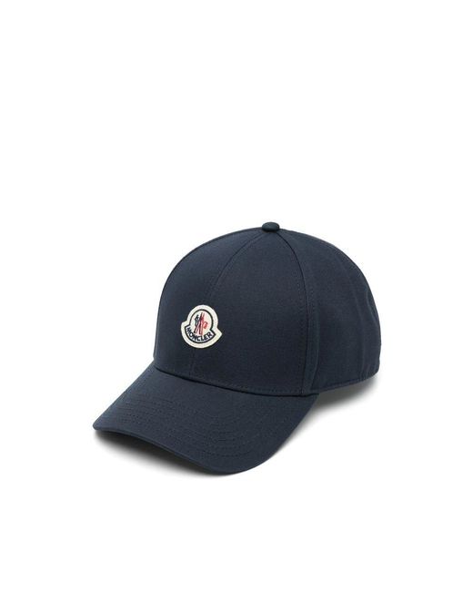 Moncler Blue Logo-Appliqué Cap for men