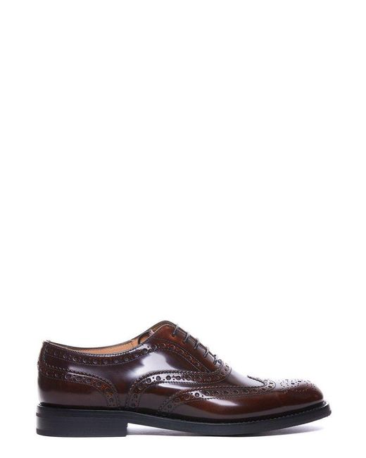 Church's Brown Round Toe Lace-up Shoes