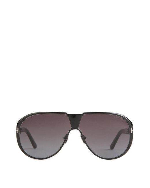 Tom Ford Gray Vincenzo Aviator Sunglasses for men