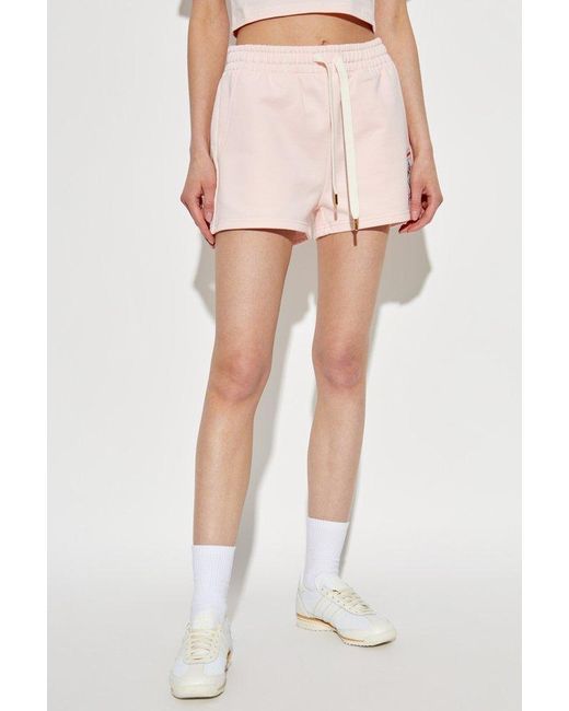 Casablanca Black Logo Patch Drawstring Shorts