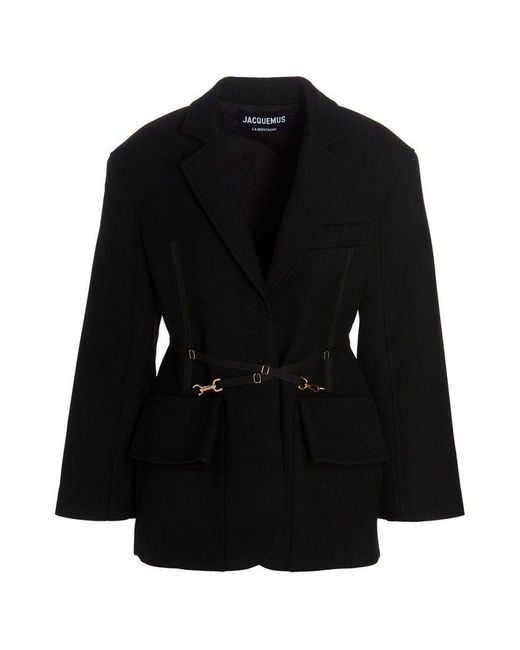 Jacquemus Blue Soco Straight Tailored Jacket