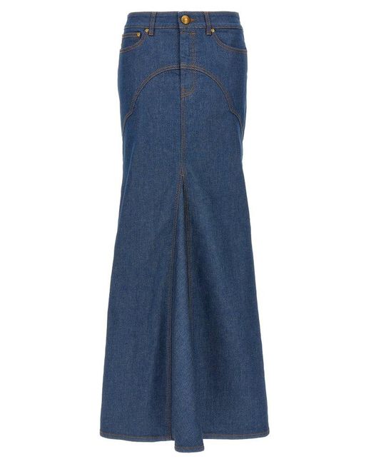 Zimmermann Blue Maxi Denim Skirt