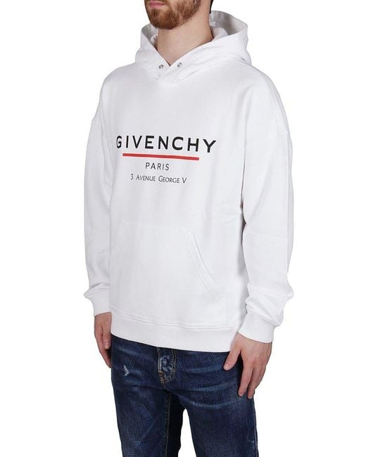 Givenchy Gray Logo Printed Hoodie for men