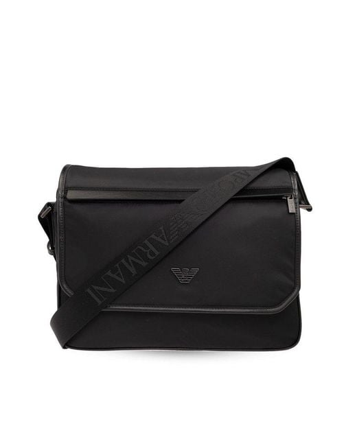 Emporio Armani Black Bag From The 'sustainability' Collection, for men