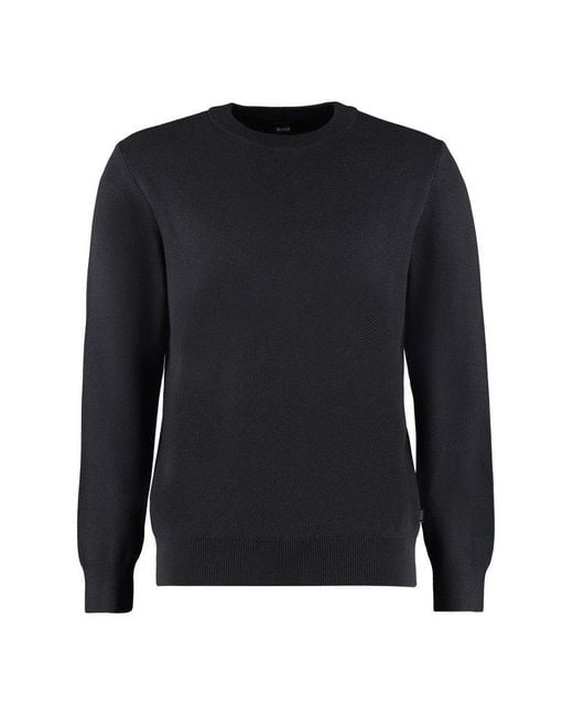 BOSS by HUGO BOSS Cotton Long Sleeve Crew-neck Sweater for Men - Save 31% |  Lyst