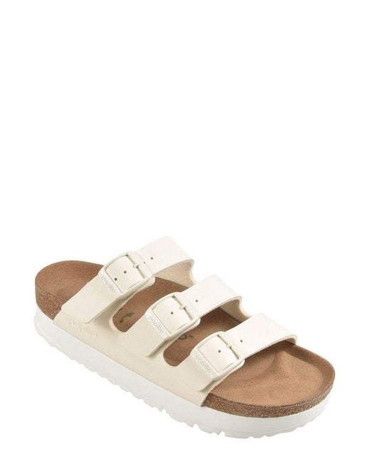 Birkenstock White Florida Flex Platform Sandals