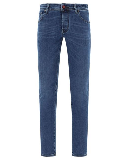 Jacob Cohen Blue Logo-patch Slim-fit Jeans for men