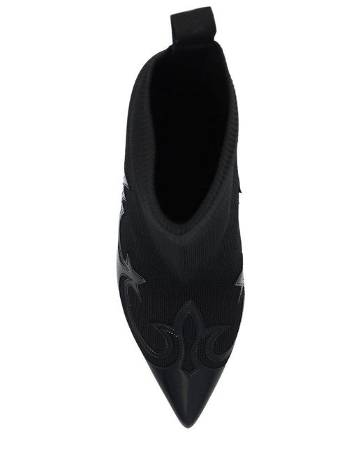 Balmain Black Heeled Ankle Boots