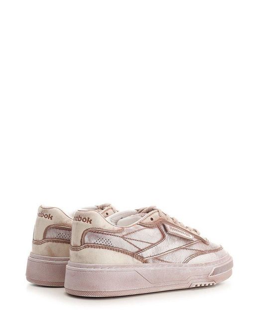 Reebok Pink Club C Ltd Lace-Up Sneakers