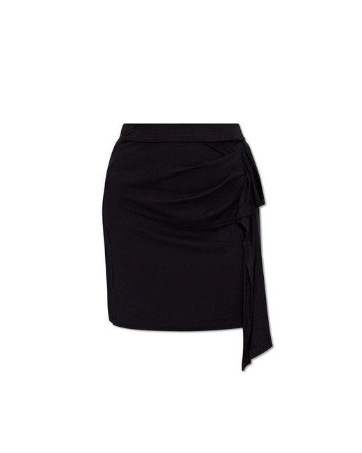 IRO Black 'kalea' Draped Skirt,