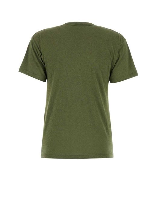 Polo Ralph Lauren Green Brand-print Slim-fit Cotton-jersey T-shirt