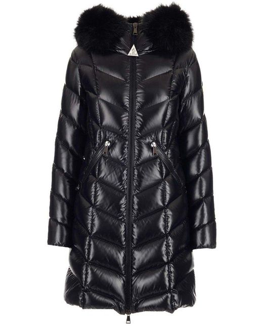 Moncler Fulmarus Hooded Coat in Black | Lyst