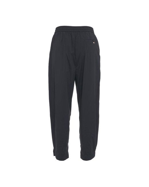 Herno Blue Lightweight Drawstring Cropped Trousers