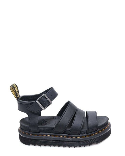 Dr. Martens Leather Blaire Strap Sandals in Black Lyst UK