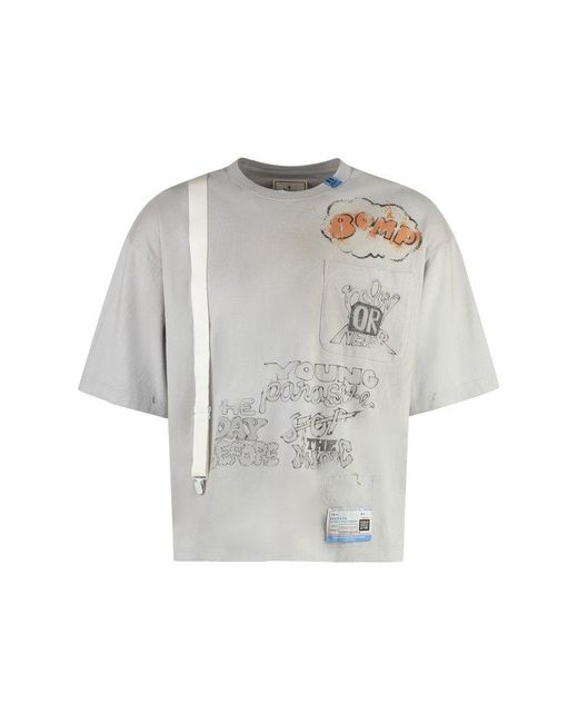 Maison Mihara Yasuhiro White Printed Cotton T-Shirt for men